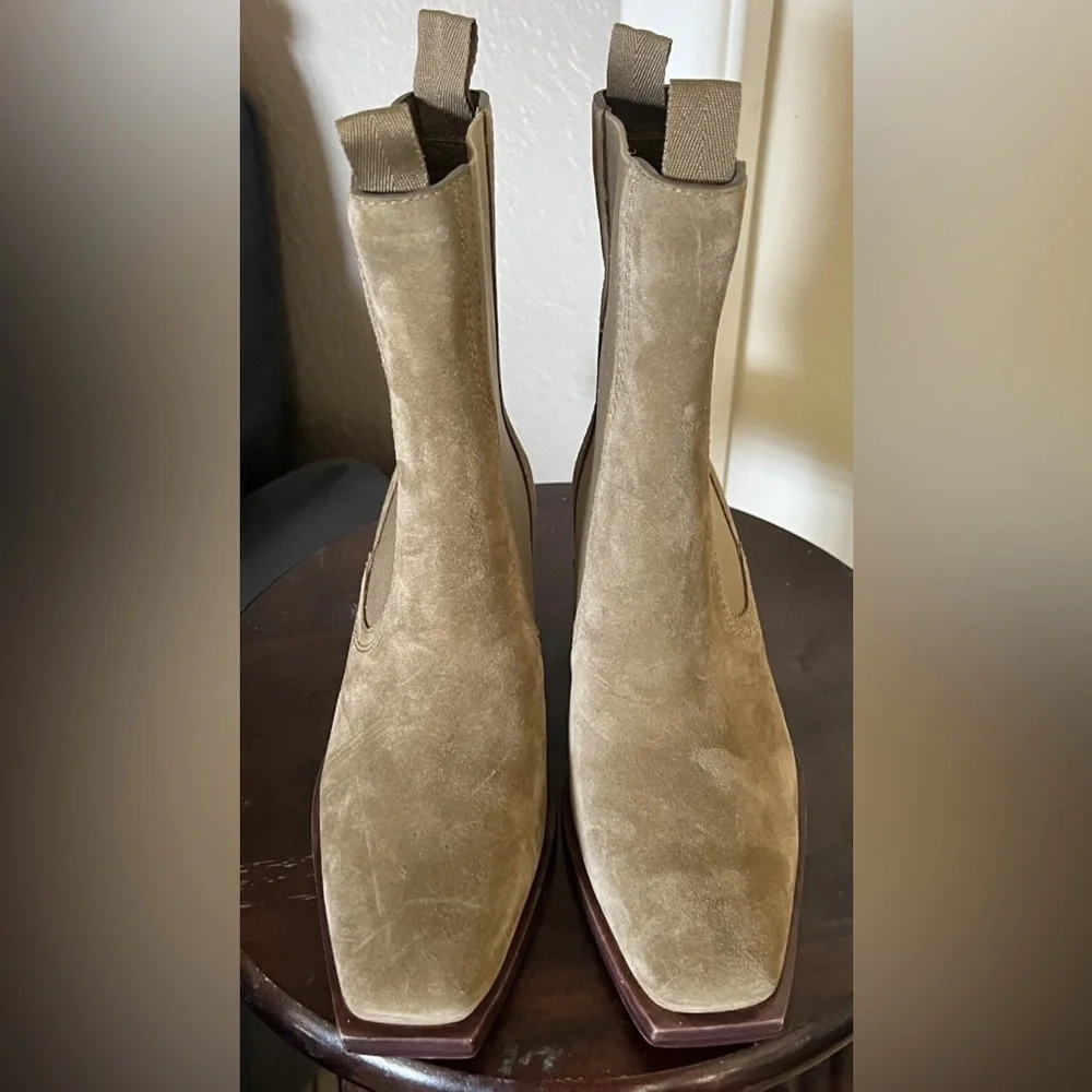 Loeffler Randall NAT Mid Western Ankle Chelsea SUEDE Boots US 6 - Picture 5 of 6